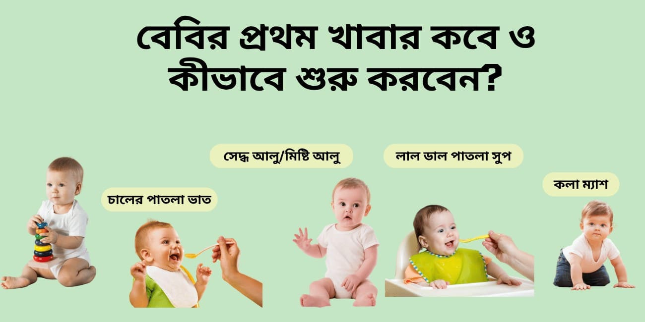 বেবির প্রথম খাবার কবে ও কীভাবে শুরু করবেন?